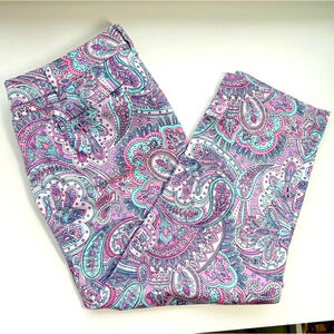 Talbots NWT Paisley Capri Skimmer Pants Size 10 Petite
